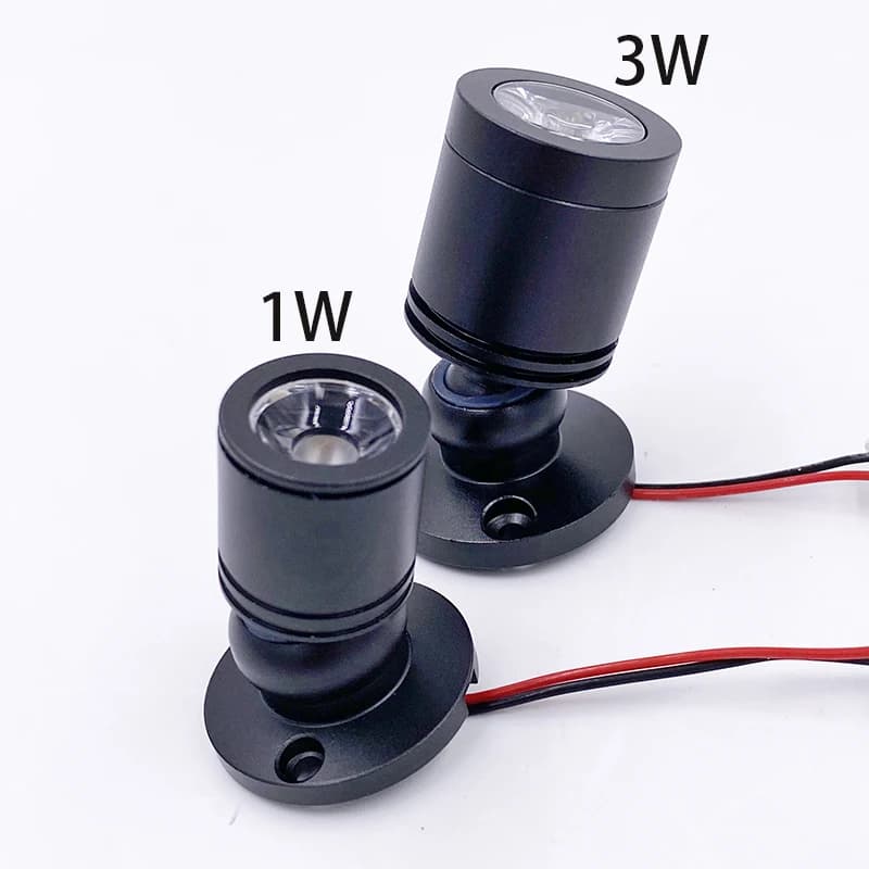 Mini projecteurs LED plafonnier 110V 220V DC12V 24V, points montés en Surface, comptoir d'armoire, v