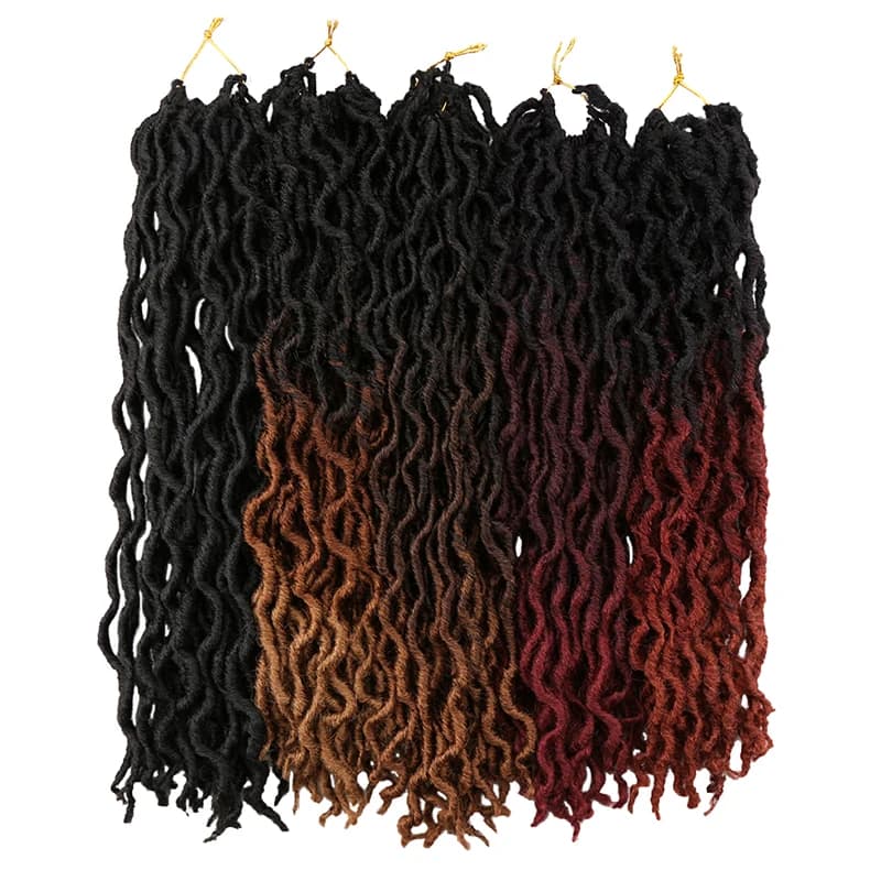 Déesse Faux Locs Crochet cheveux doux bouclés Dreadlocks Extensions de cheveux synthétique tressage 