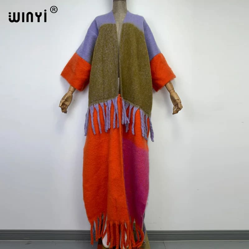 WINYI – manteau de fourrure Long pour femme, pardessus épais et chaud, de luxe, de haute qualité, av