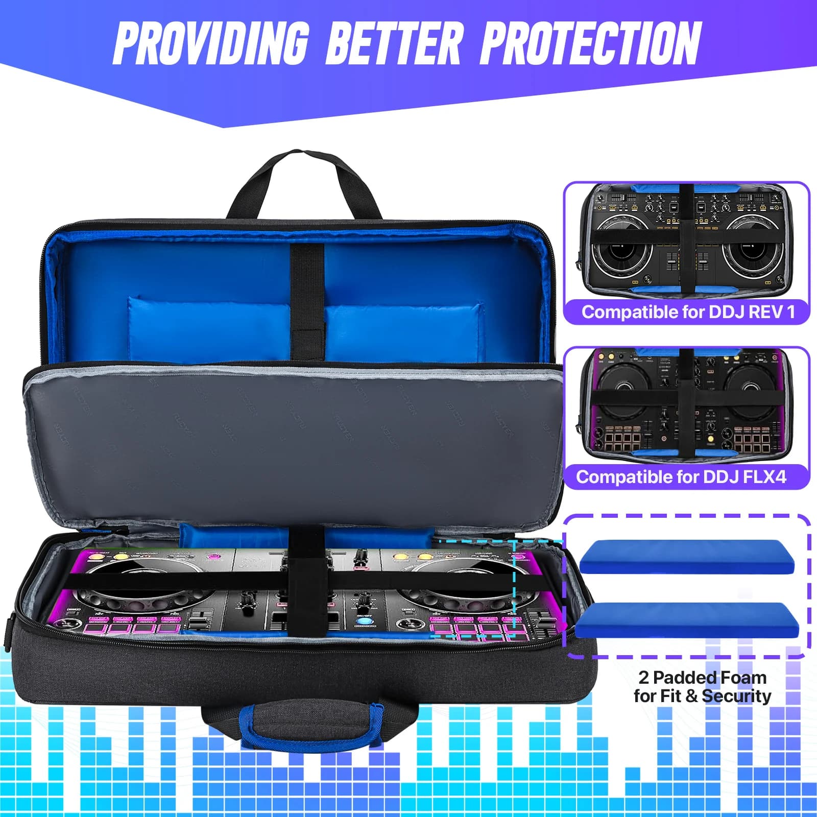 Sacs de rangement rembourrés pour contrôleur DJ portable, protection pour les modèles compatibles DJ