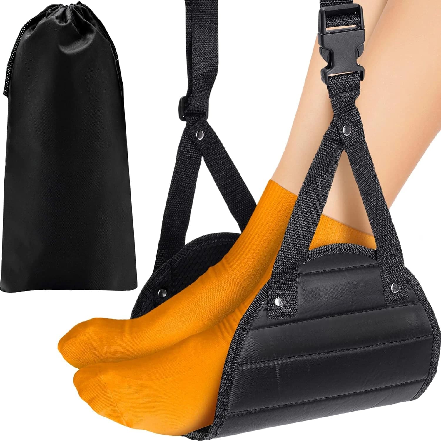Hamac à Jambes Réglables pour Voiture, Voyage, Bureau, Sangle, Avion, Repose-Pieds, Mobilier d'Extér