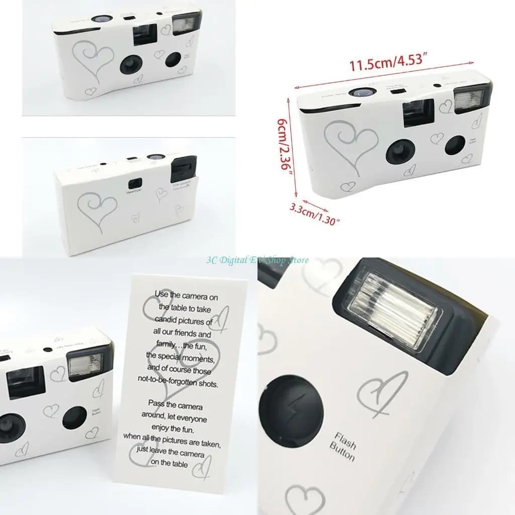 Caméra film à usage unique E74D avec des souvenirs d'anniversaire flash cadeaux