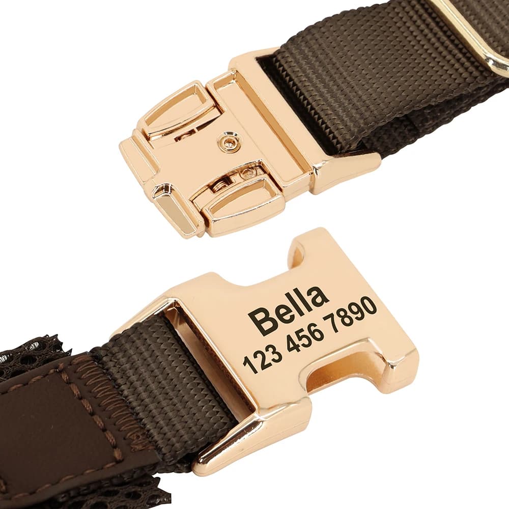 Harnais personnalisé pour grands chiens, gilet réglable en maille gravée en cuir pour animaux de com