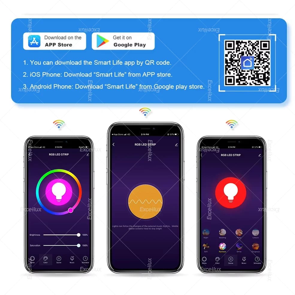 Zigbee-Contrôleur de bande LED RVB RGBW intelligent, variateur de contrôleur WiFi Tuya, Alexa Google