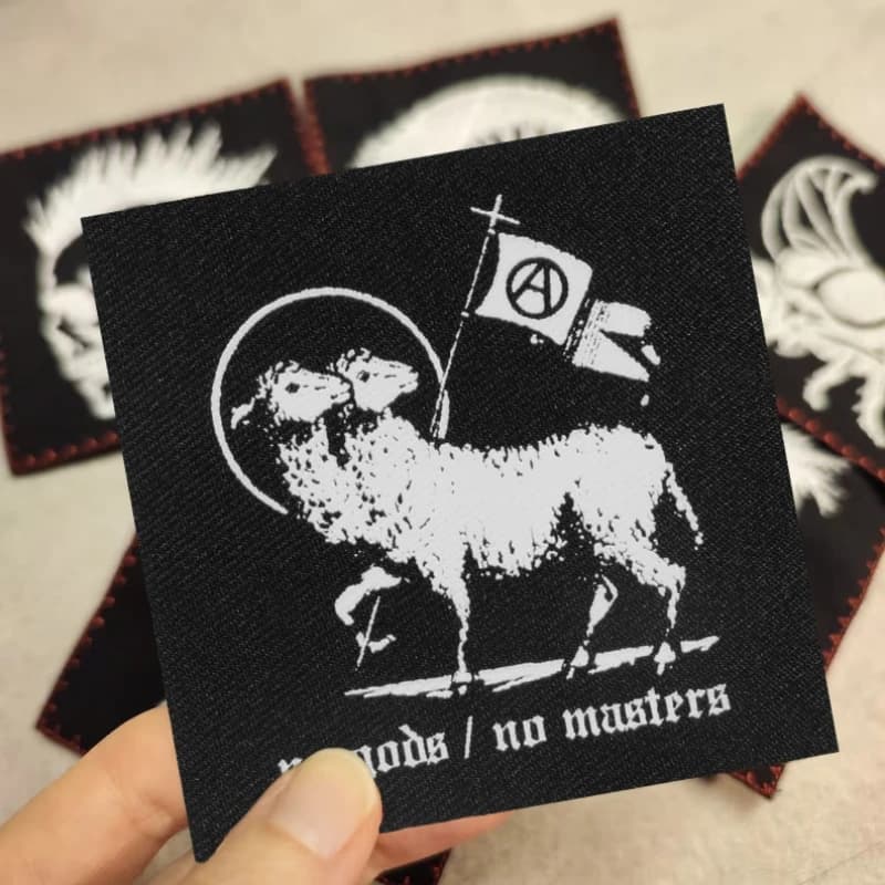 Patch imprimé No Gods No Prix, insigne punk DulMorale, cadeau de bricolage, patchs à coudre pour vêt
