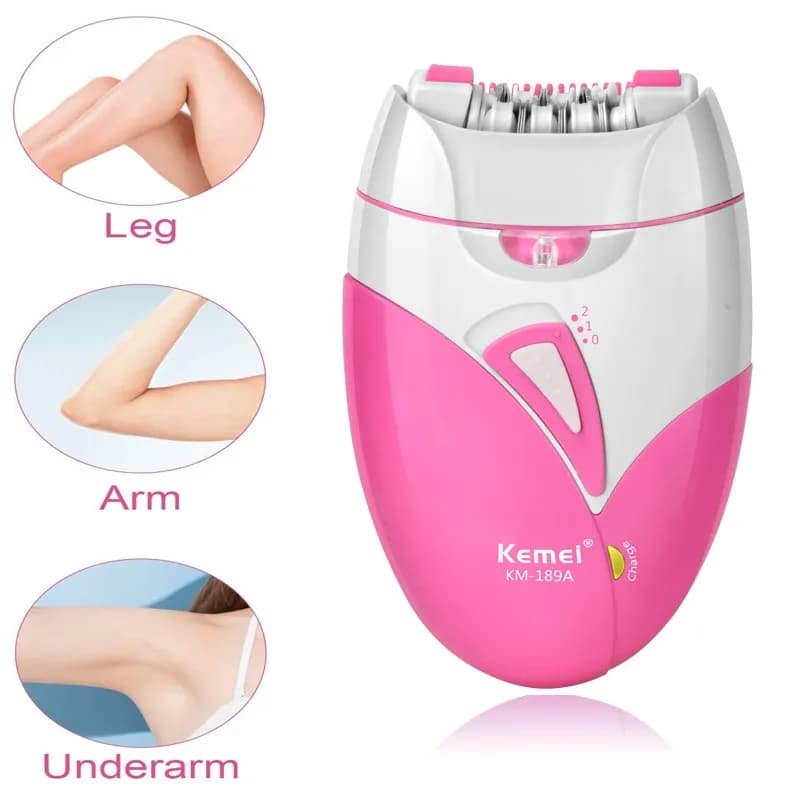 Kemei 189A femmes épilateur indolore Rechargeable corps épilation Machine électrique rasage partie p