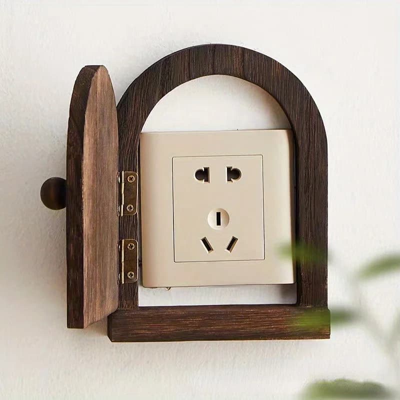 Juste de protection pour interrupteur en bois massif, prise murale, cadre décoratif, choc électrique