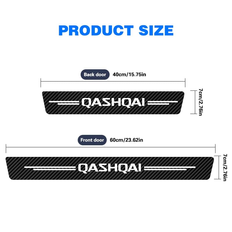 Autocollant de seuil de porte de voiture, 5 pièces/ensemble, pour Nissan Qashqai J10 J11 J12 2013 20