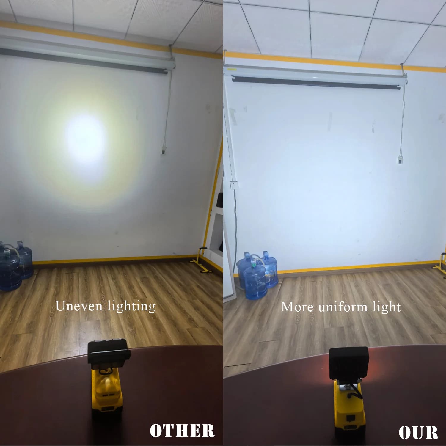 Lampe de travail LED portable 5200LM 48W, lampe de travail sans fil, base réglable, lampe de travail