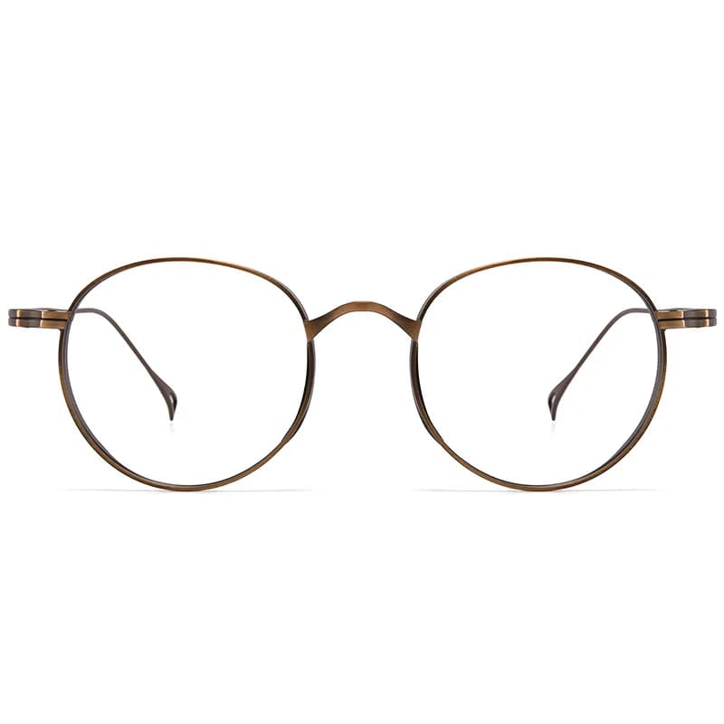 FIRADA mode lunettes confortables rétro pur titane lunettes rondes optique lunettes de Prescription 