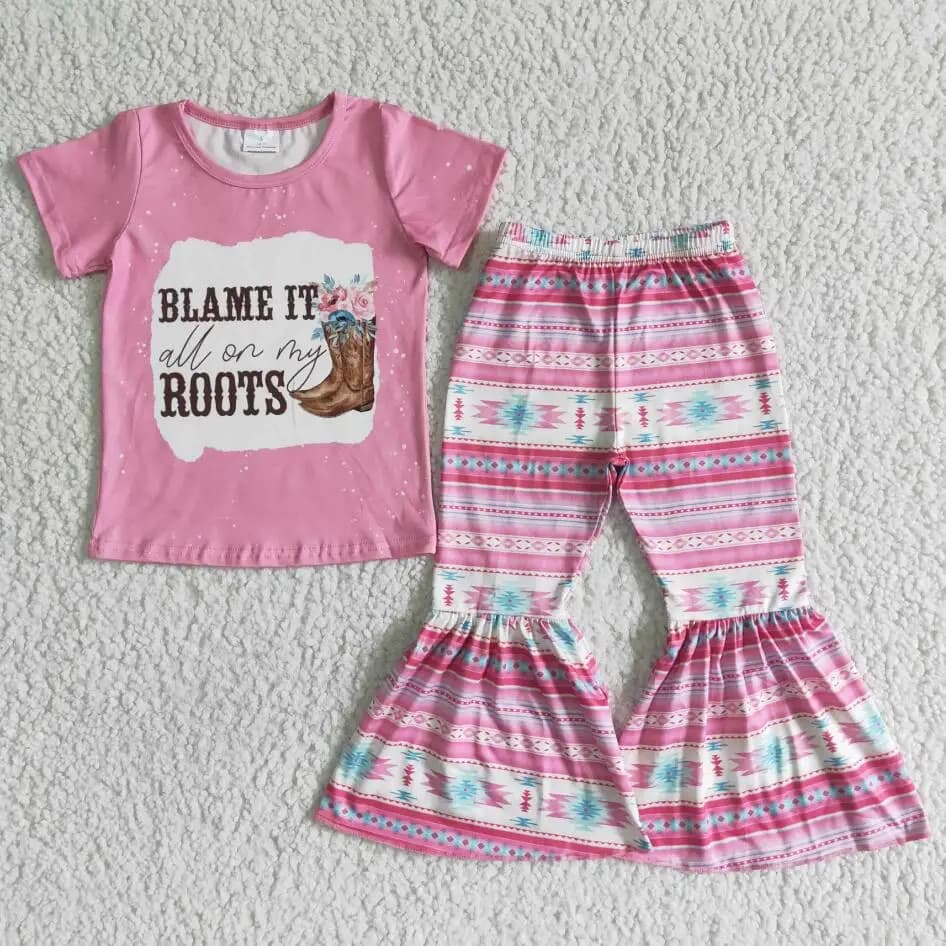 Vêtements pour bébés filles, chemise à manches courtes, motif léopard cloche, pantalon astronomique,