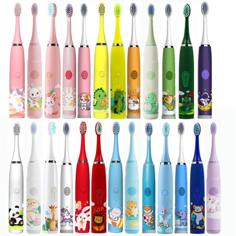 Brosse à dents électrique aste étanche pour enfants, brosse à dents sonique pour enfants, tête de re
