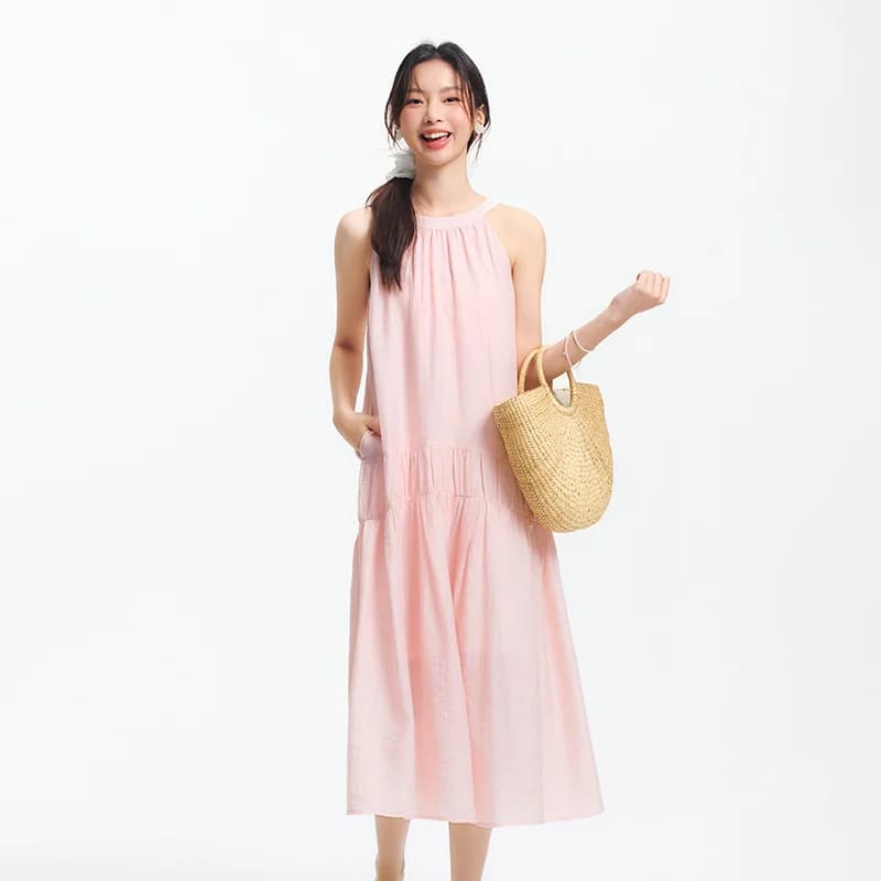 SEMIR-Robe Longue à Deux Voies pour Femme, Tenue de Plage, Dos aux, avec Nministériels d Papillon, p