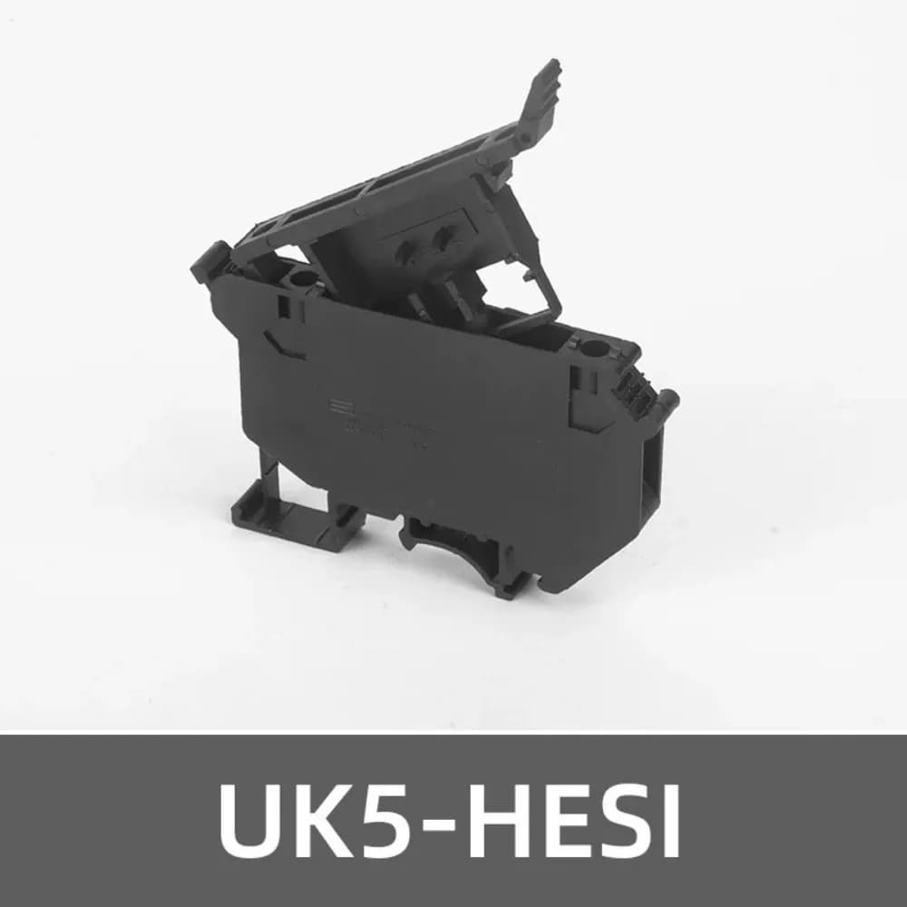 Supports de fusibles électriques UK5-HESI pour rail DIN, borne à vis avec levier de déconnexion, com