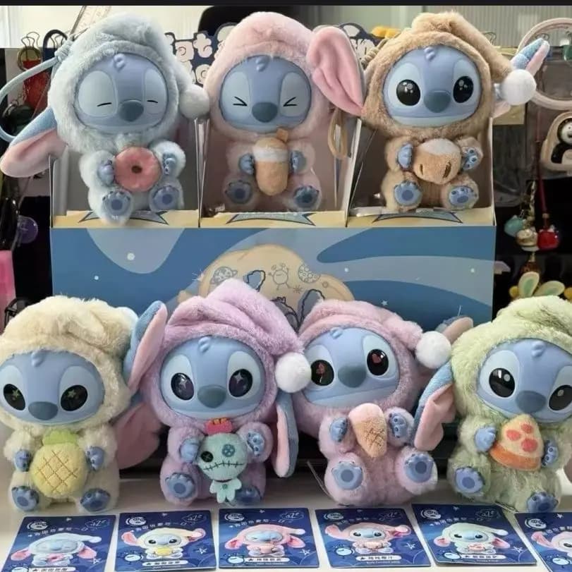 Série Stitch Manger Quelque Chose Avant de Dormir : Boîte Mystère de Figurines en Peluche et Vinyle,