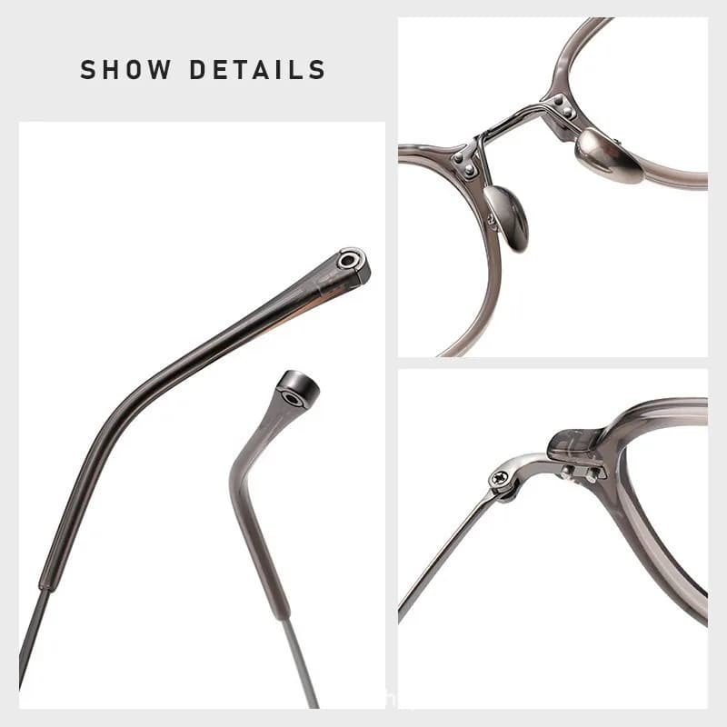 Lunettes rétro à monture ovale ultralégère, montures en acétate de titane pur, lunettes de styliste 