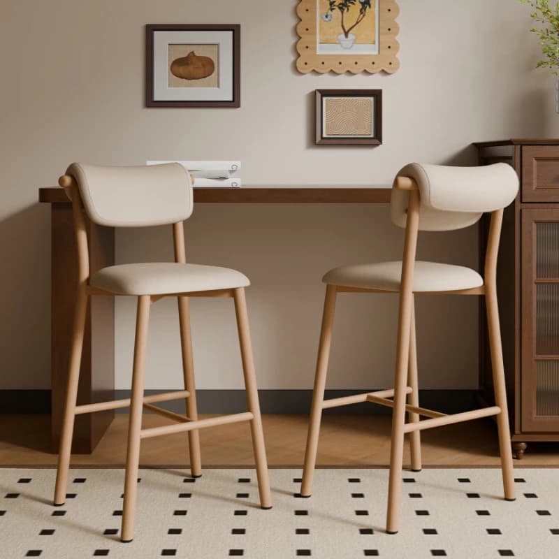 Tabourets de Bar commerciaux modernes, chaises d'îlot de cuisine minimalistes avec dossier, tabouret