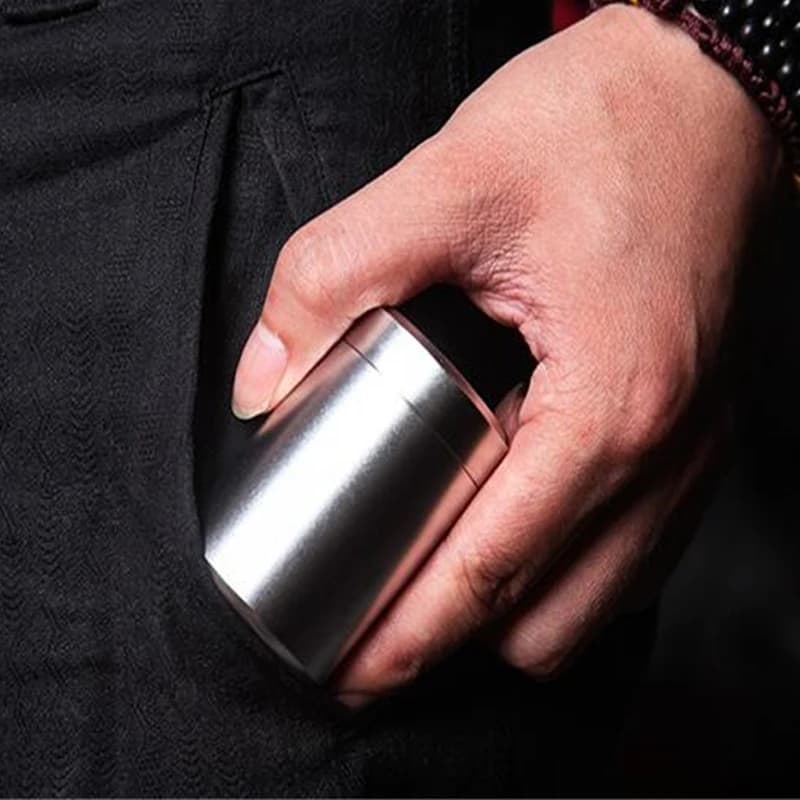 Récipient hermétique en alliage d'aluminium pour document solide, cachette d'herbes, boîte scellée e
