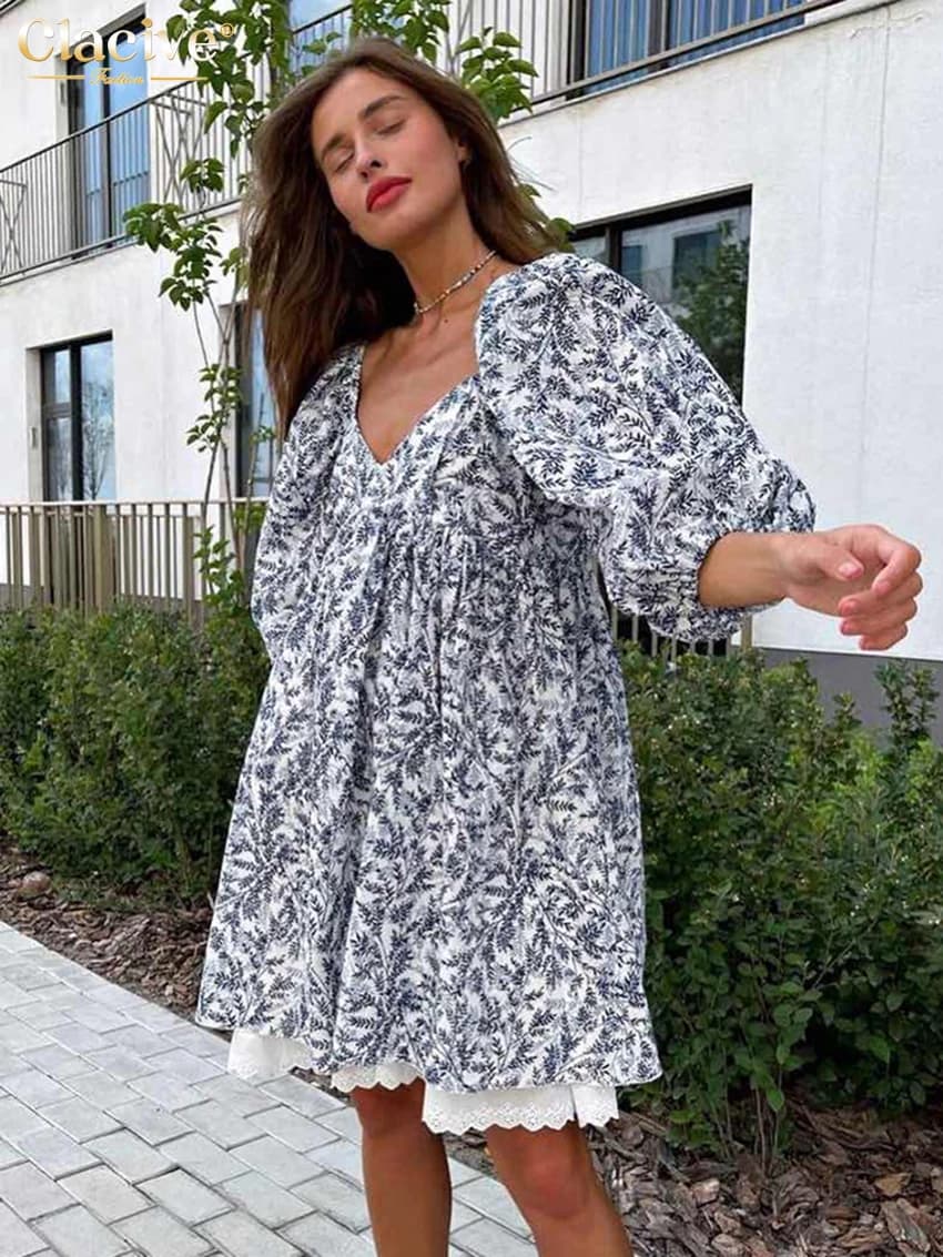 ClacMarkets-Mini robe patchwork à manches courtes et col en V pour femmes, robes de bureau élégantes
