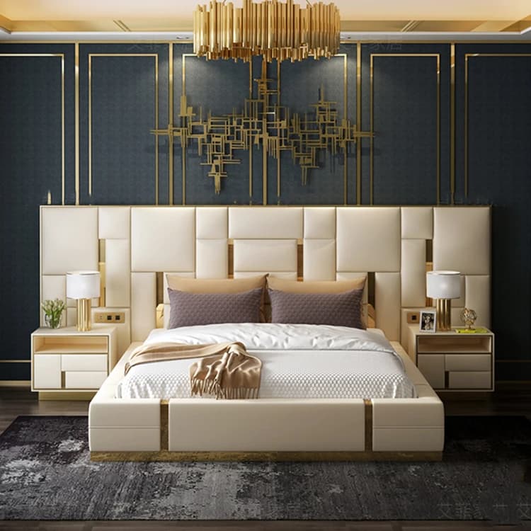CH8831 Plus ensemble de chambre à coucher de haute qualité ensemble de lit ottoman de luxe moderne l