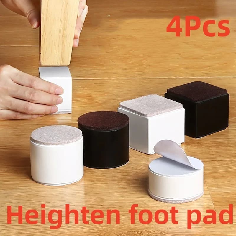 4 pièces en acier au carbone meubles lourds rehaussant pied coussin lit canapé chaise Table pieds ré