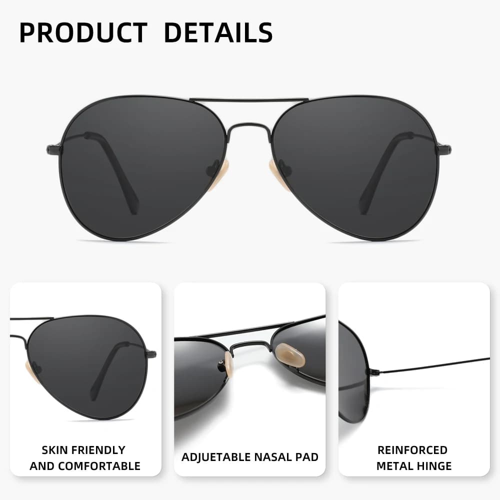 KINGSEVEN Lunettes de soleil polarisées anti-UV400 pour hommes et femmes, ensemble de lunettes de co