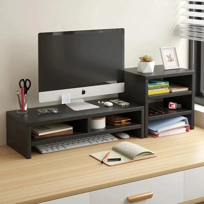 Support pour moniteur – Support ergonomique pour ordinateur portable, organisateur de bureau, rangem