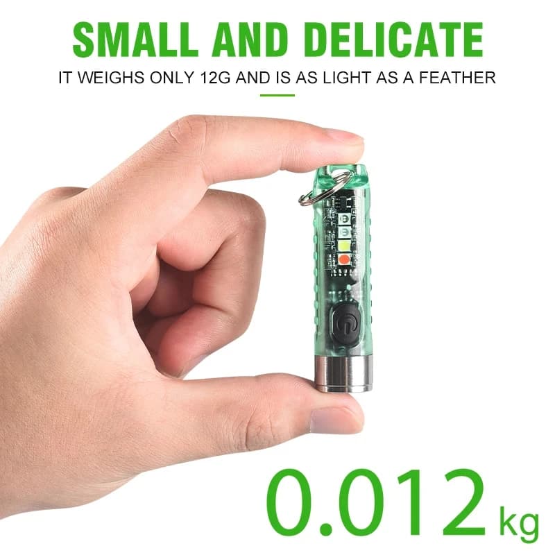 Mini lampe de poche LED multifonction, étanche, porte-clés, Portable, étanche, avertissement magnéti