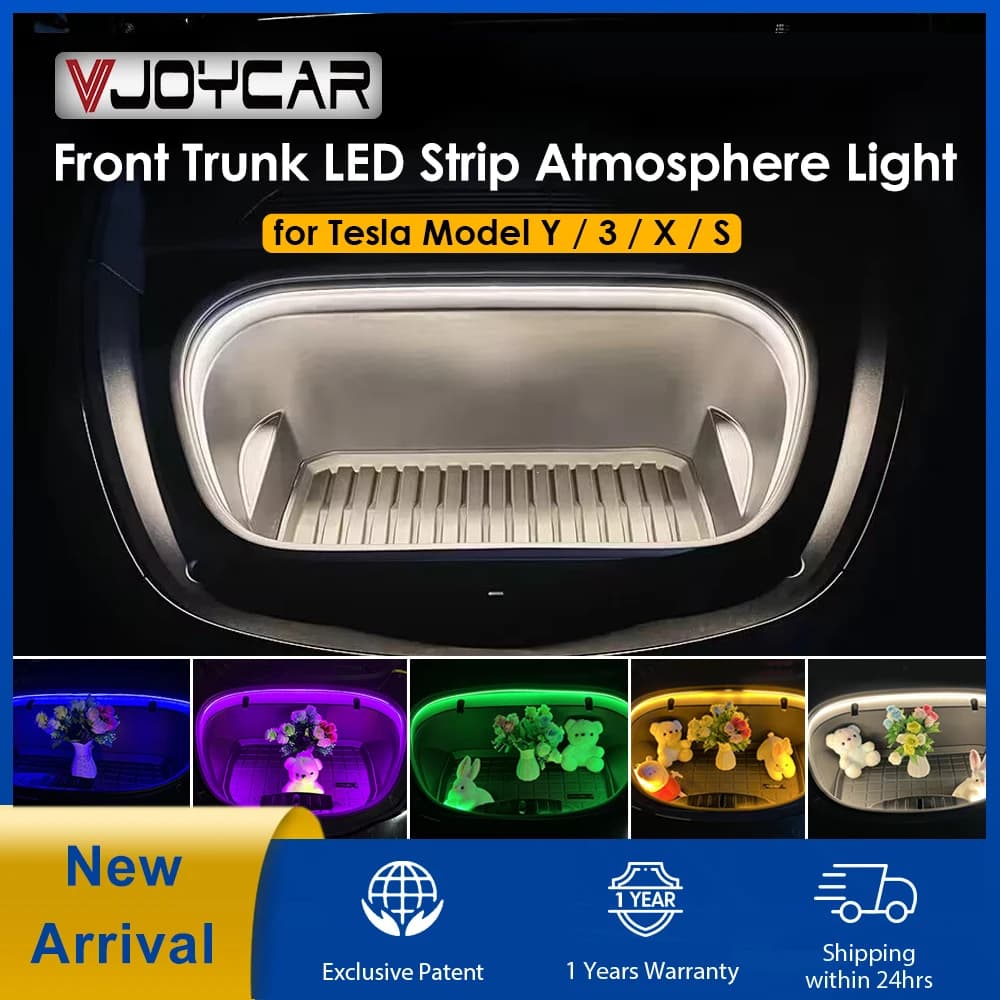 Bande LED lumineuse VJOYCAR pour coffre avant, éclairage modifié pour Tesla Model 3 Y S X 2018~2026,