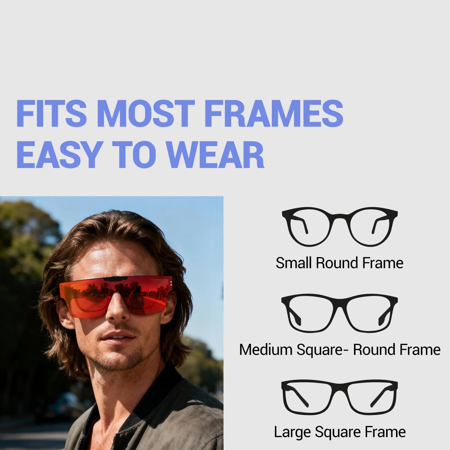 Lunettes de soleil sport KAPVOE à verres relevables pour hommes, photochromiques, adaptées au cyclis