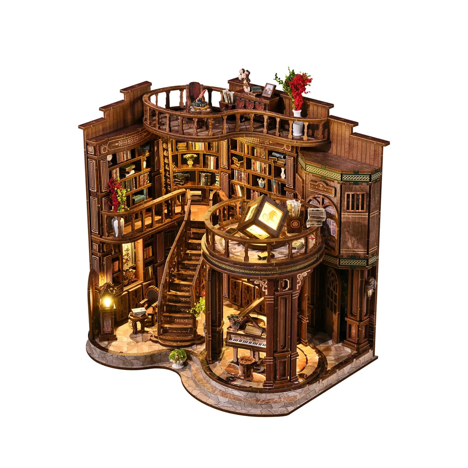 Assemblage de maison de livre, architecture, modèles de livres, ornements, kits miniatures, ensemble