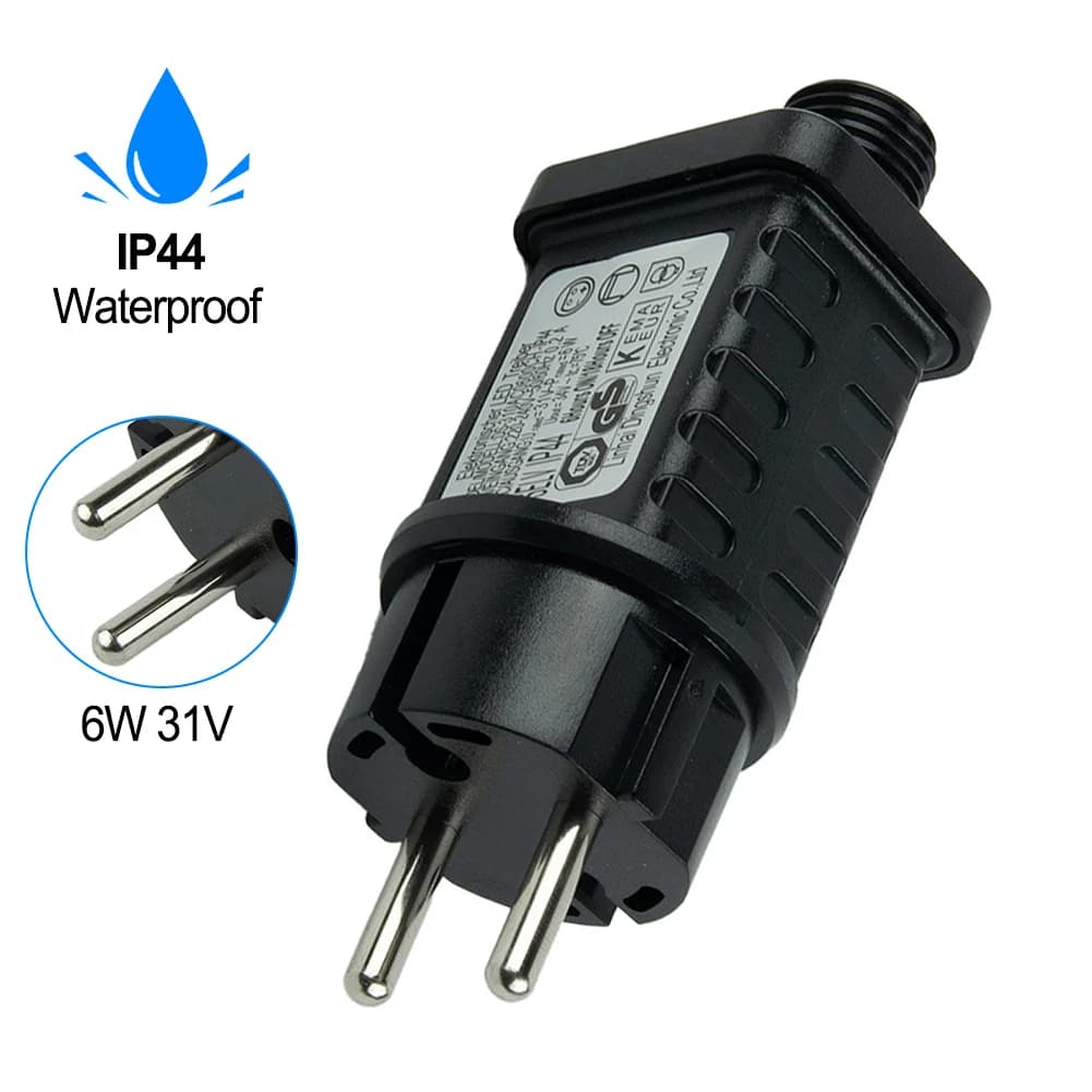 Adaptateur secteur transformateur chaîne lumières 6W 31V LED minuterie alimentation adaptateur secte