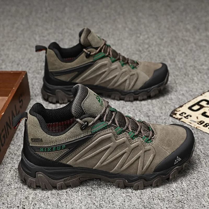 HIKEUP-Chaussures de Randonnée en Cuir Durables pour Homme, Baskets de dehors en Plein Air, de Trekk
