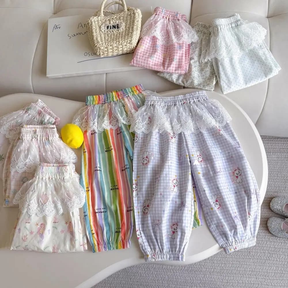 Nouvelle Collection Coréenne Été 2026 – Vêtements pour Enfants et Filles de 2 à 7 Ans – Pantalon en 