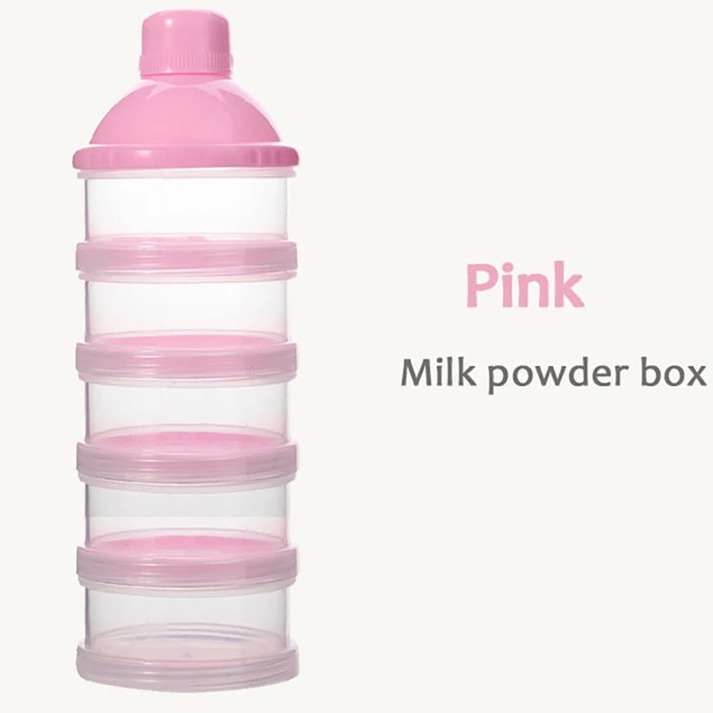 Boîte de lait en poudre Portable à 4/5 grilles, conteneur de collations pour bébés, boîte de stockag