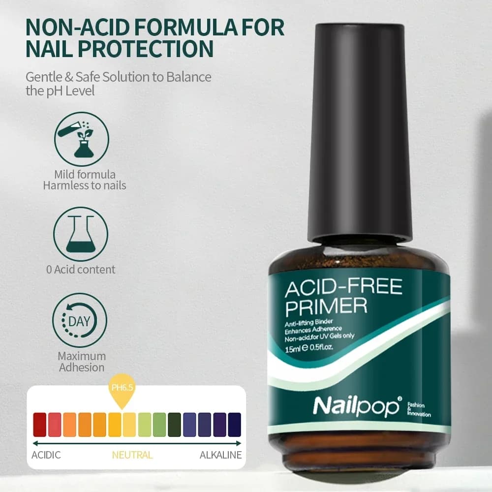 Nailpop-Verhéritage à ongles en gel UV et acrylique, produit de manucure naturel, sans acide, séchag