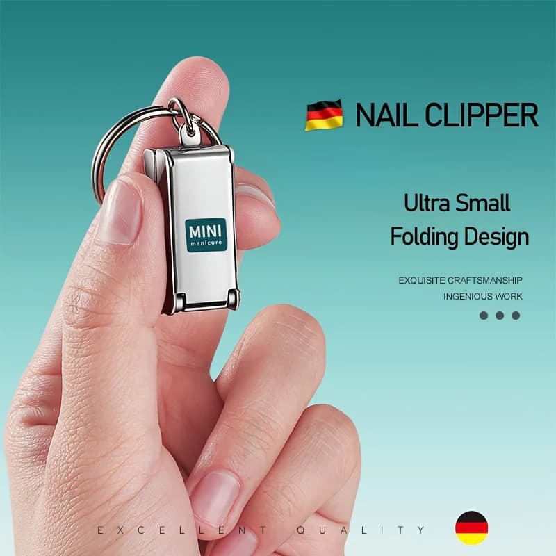 Coupe-ongles pliable et Portable, 1 pièce, ciseaux à ongles de voyage, outils de manucure en acier i