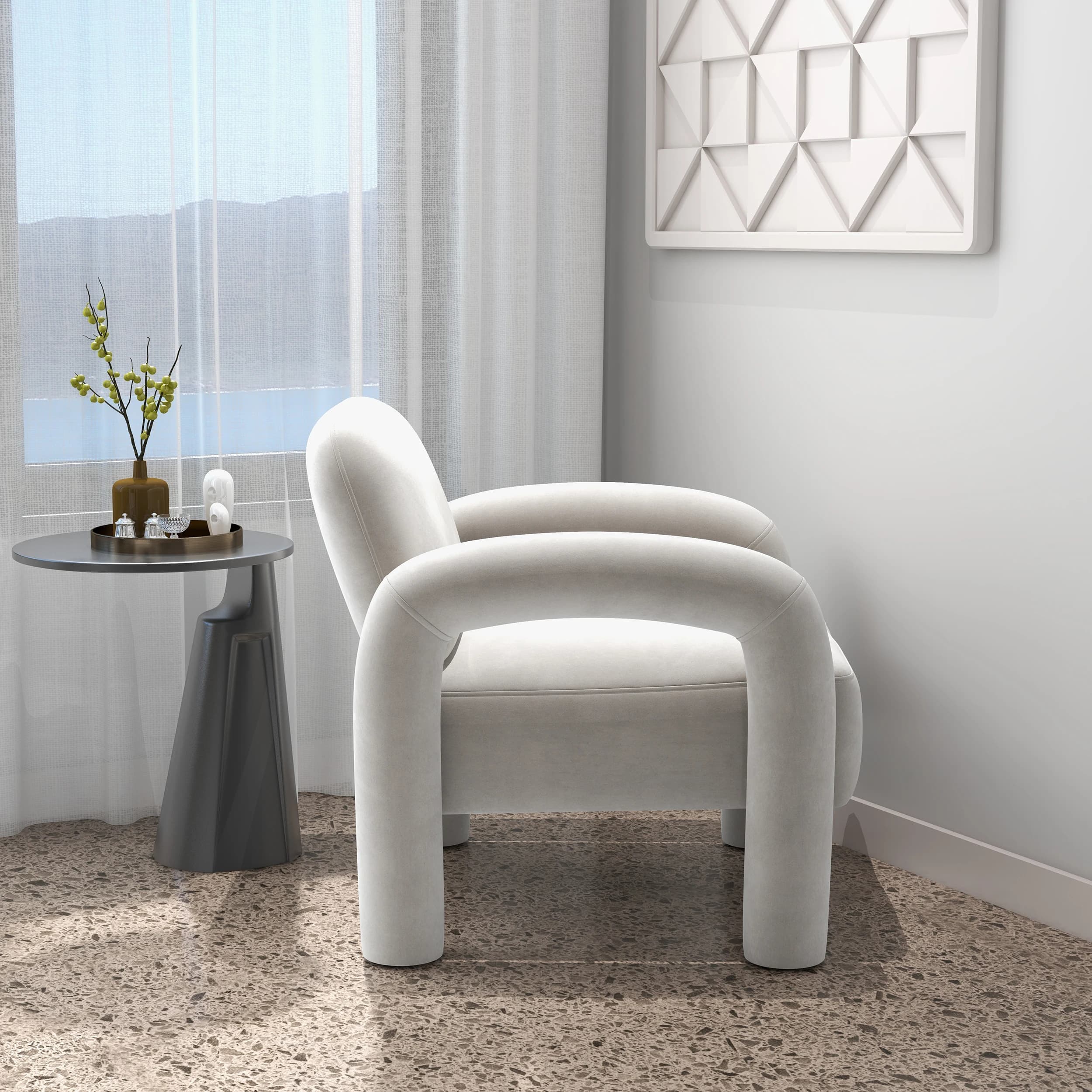 SEYNAR-Chaise d'Accent Moderne en Velours pour Salon, Milieu du Siècle