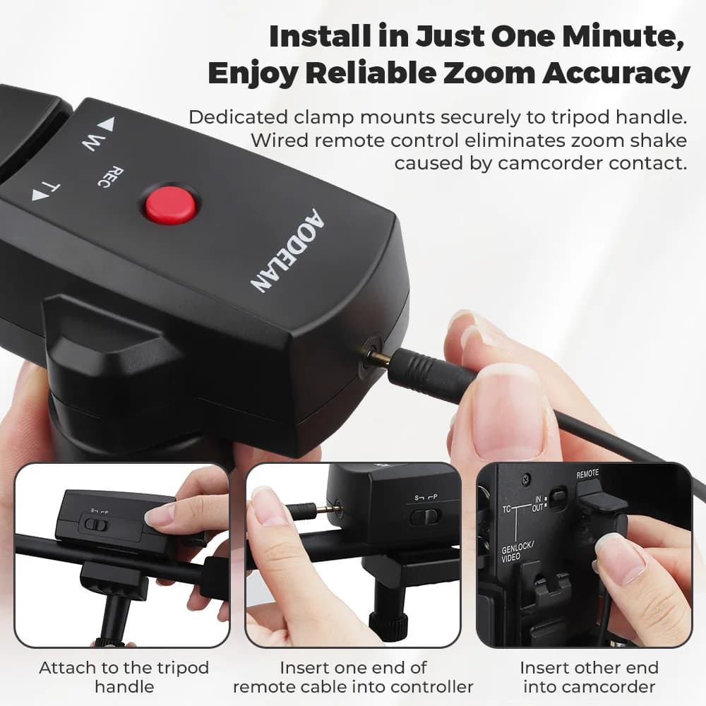 AODELAN caméscope Zoom contrôleur Zoom/enregistrement vidéo télécommande avec câble 2.5mm pour appar