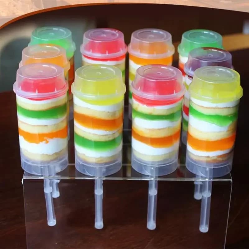 Gâteau rond en plastique pour pop, MSI, crème glacée, push-up, beaucoup, lot de 50