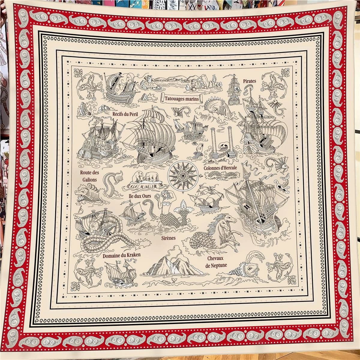 130cm hiver garder au chaud écharpe femmes marque soie cachemire carré écharpe châle luxe Paisley fo