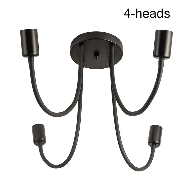 Plafonnier Led Flexible avec 4 ou 6 têtes, luminaire décoratif d'intérieur, éclairage d'intérieur, l