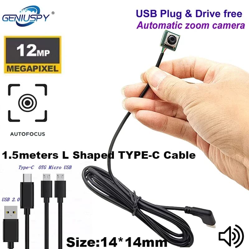 Mini caméra de sécurité pour smartphone Android, micro USB, 12MP, 30FPS, 1080P, 60FPS, compatible av