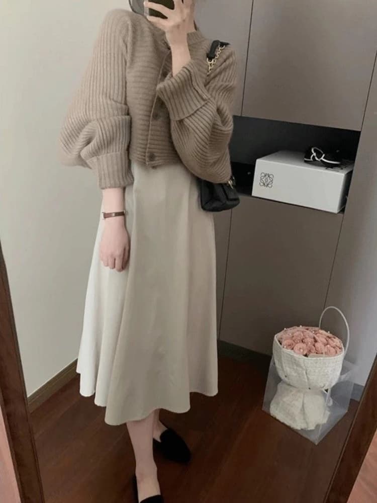 Cardigans à manches chauve-souris pour femmes, Simple, Chaud, Loisirs, Tender At, All-Match, Confort