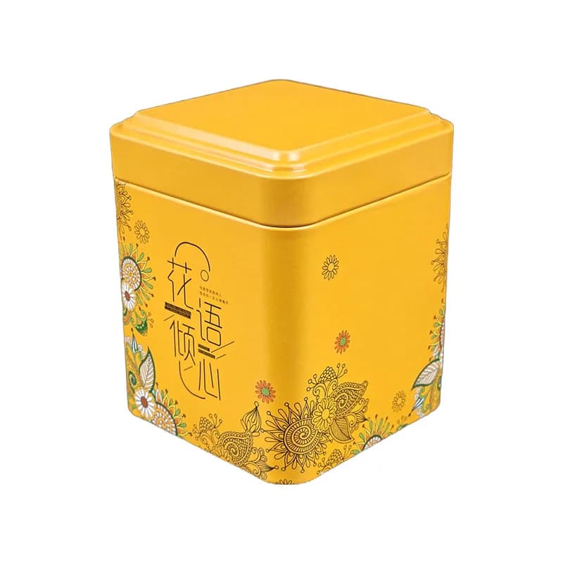 Boîte scellée pour thé, conteneur de rangement de cuisine, pot carré en étain, boîte en fer pour bon