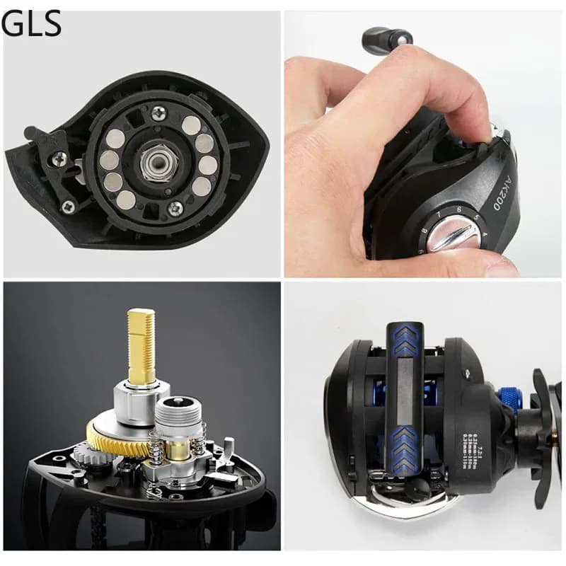 Moulinet de pêche à lancer GLS 2026, 8 kg de résistance maximale, avec frein magnétique, pour pêche 