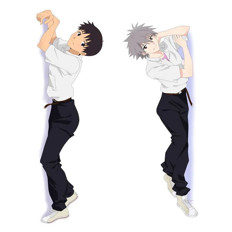 EVA IKARI SHINJI Nagisa Kaworu Creative Bricolage Housse de coussin personnalisée