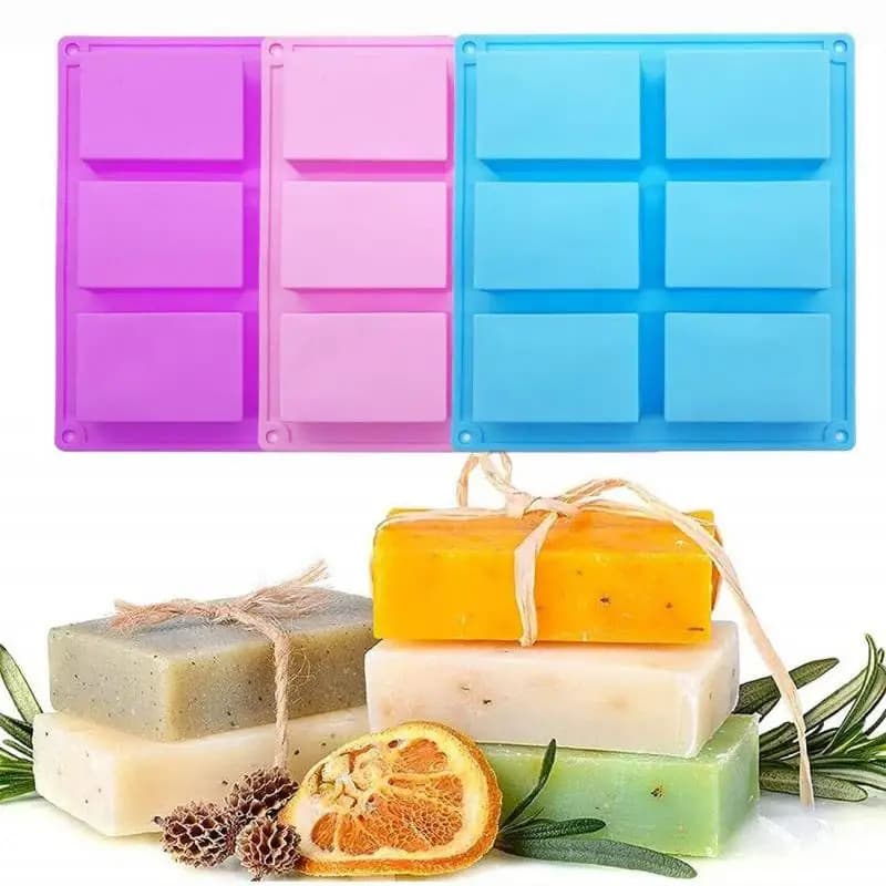 Moules en silicone rectangulaires à 6 grilles, moule à crème glacée, mousse au chocolat bricolage, u