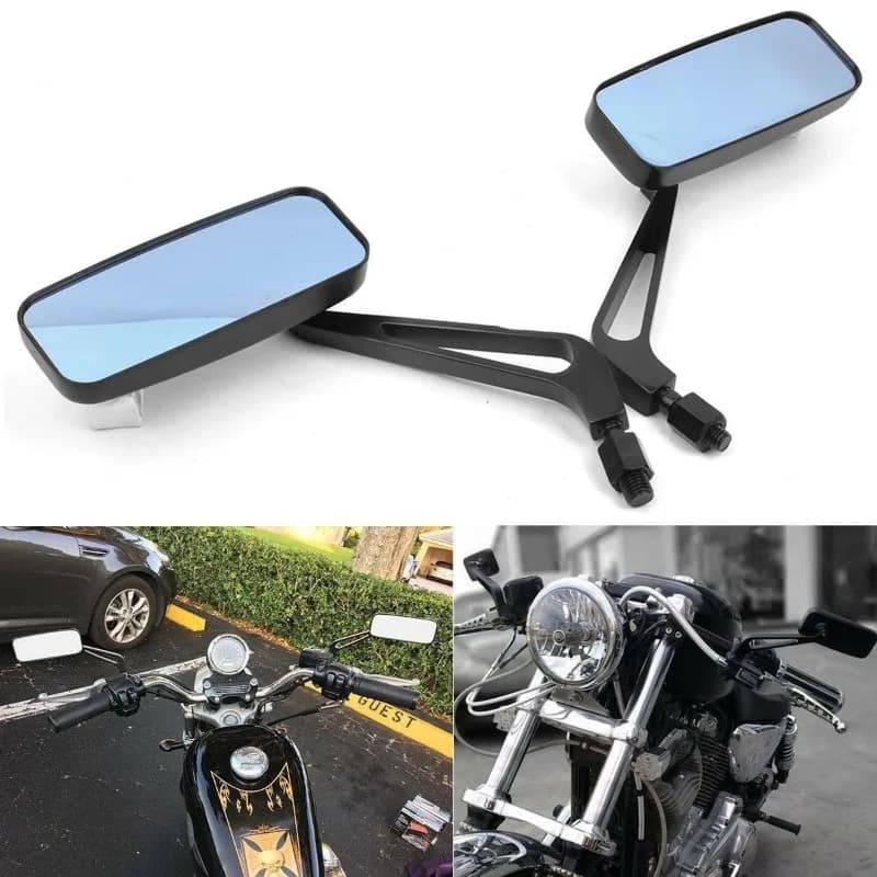 Rétroviseur de moto Harley, 2 pièces, Dynorphin Softail Sportster Touring, galvanoplastie