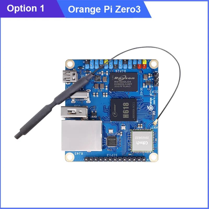 Orange Pi Zero3 4GB 2GB 1GB 1.5GB RAM Allwinner H618 64-bit 16MB SPI Flash Dual Band WiFi5 + BT5.0 G